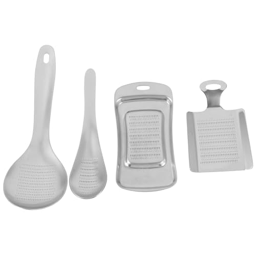 TOPBATHY 4piezas De Jengibre De Acero Inoxidable De Rallador De Jengibre Rallador De Ajo Herramienta De Molienda Para Frutas Raíces y Verduras Para Cocina