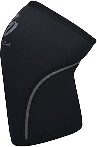 Knee Sleeves (1 Pair), 7mm Neoprene Compression Knee Braces, Great Support for Cross Training, Weightlifting, Powerlifting, Squats, Basketball and More (Black, Large)