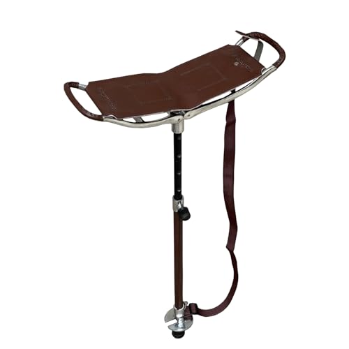 Quality Hunting Stick | Antique Brown Adjustable Hunting Stick with Highly Durable Leather Seat | Lightweight