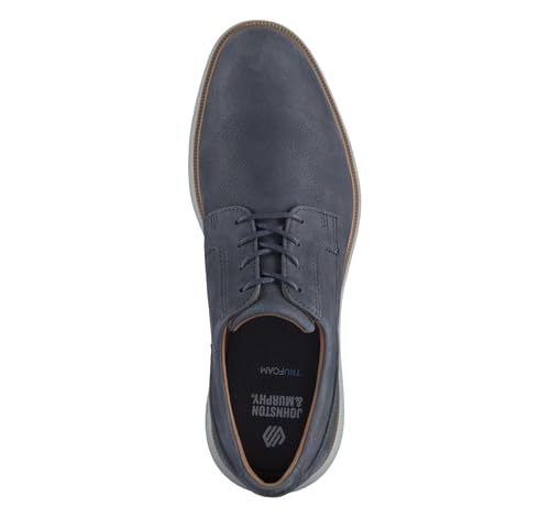 Johnston & Murphy Men's Arnett Plain Toe Lace-Up Oxford, Navy Nubuck, 14 M2