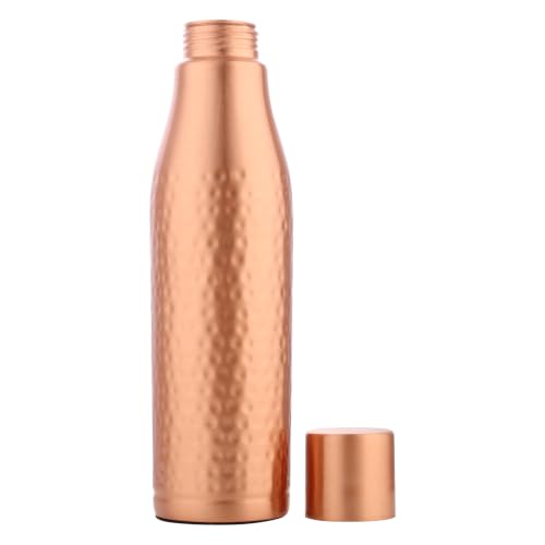 Image of Tambra Pure Copper Wine Diamond Water Bottle with Advanced Leak Proof Protection and Joint Less With Matt Finish Look | Ayurveda and Yoga Health Benefits | (950 ml, Pack of 2)