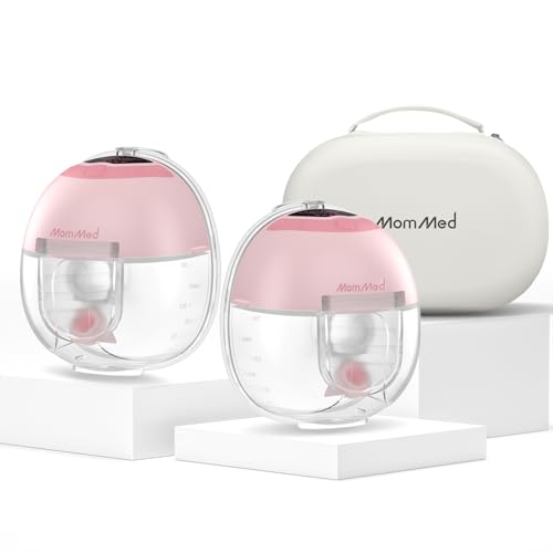 Image of MomMed S33 Wearable Breast Pump Hands-Free Double Electric, 6oz, BPA-Free