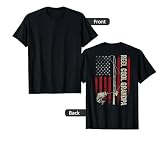 Reel Cool Grandpa Fishing American Flag Patriotic (On Back) T-Shirt