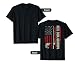 Reel Cool Grandpa Fishing American Flag Patriotic (On Back) T-Shirt