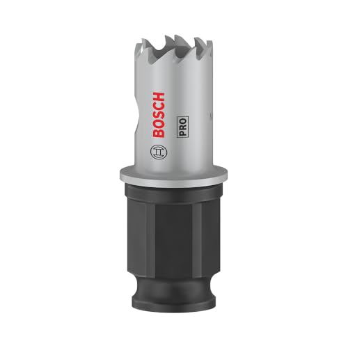 Bosch PRO Sheet Metal Hole Saw, 16 mm, for Stainless Steel & Steel Sheets, Lasts Up to 2x Longer Than Standard HSS M3, Compatible with Bosch Power Change Plus Keyless Arbor