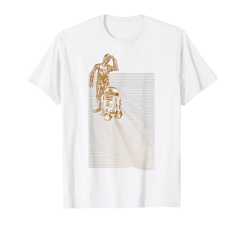T-shirt Star Wars C-3PO & R2-D2 t-shirt geek imprimé vêtement coton col rond