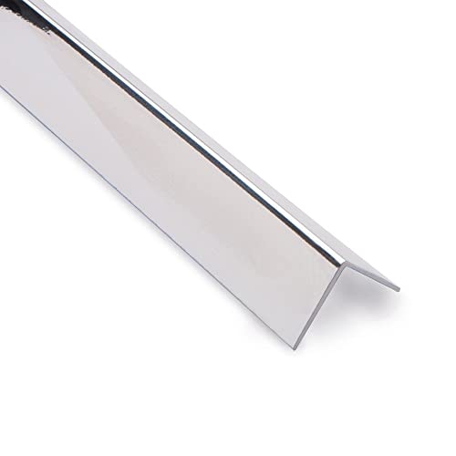 Chrome/Silver External Corner Trim - Decorative Bathroom Cladding Corner Trim - 1m x 5 Pack