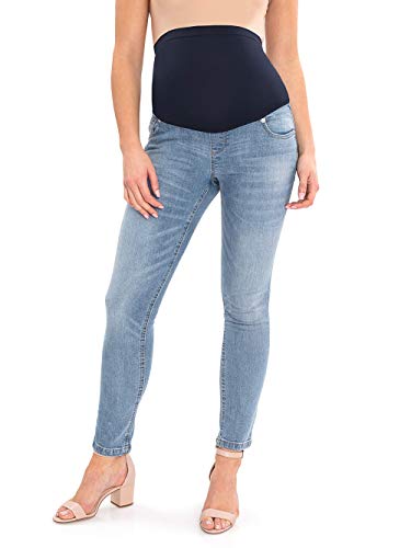 Great expectations maternity full panel light wash skinny jean (x…