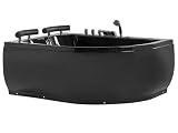 Vasca Idromassaggio Doppia Acrilico Nero con LED Destra 158 x 113 cm