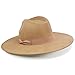 FLUFFY SENSE. Big Wide Brim Fedora Hat for Women - Nashville Outfits Western Hats Women's Felt Panama Rancher Hat (Mocha)