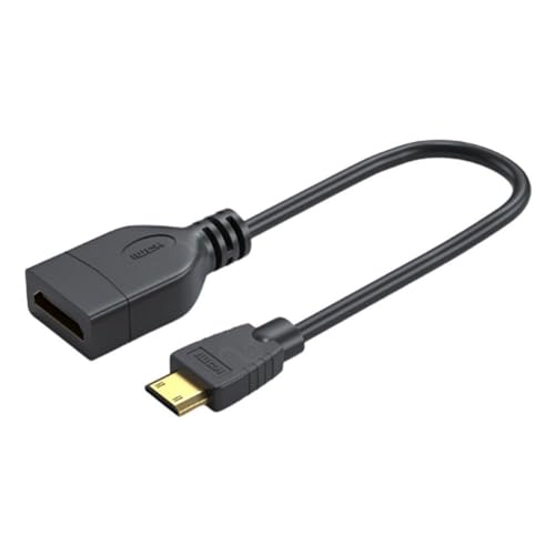 1 Pc Black Mini HDMI-compatible To HDMI-compatible Female Projector To Adapter Adapter Camera Female Monitor Cable Cable B6C7
