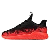 Kid's Black Red Running Shoes Boys Girls Fashion Gradient Athletic Tennis Gym Jogging Fitness Walking Sneakers Little Kid 1