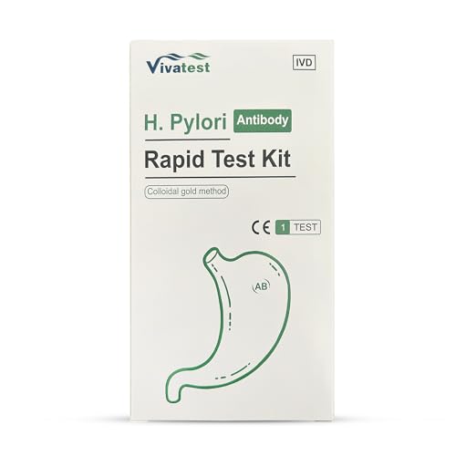 Stomach Ulcer Test Kit – H-Pylori Test Kit – Complete Helicobacter Self Test Kit for Home Use – Rapid and Accurate Testing Kit – Easy to Use Cassette Test Kit