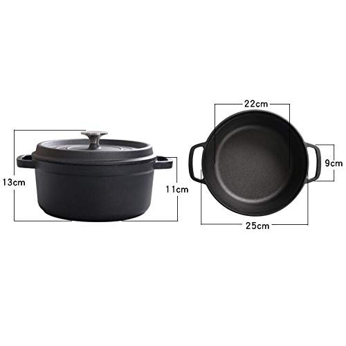 Casseruola In Ghisa CAST LINE 24 Cm Con Coperchio, 3.9 L, Adatta A Tutti I Piani Cottura, Per Carne, Zuppe E Arrosti