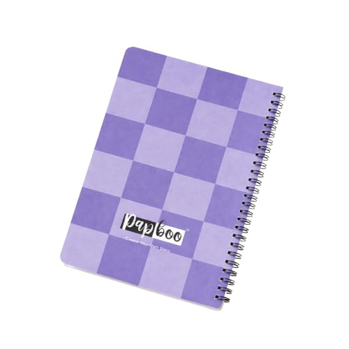 Image of PAPBOO A5 Handy, Actually, Easy to Carry Spiral Wiro Notebook : 100 GSM Natural Shade Paper, Dot Grid, 120 Pages, Journal, Diary, Gift