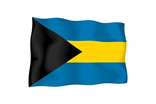 Akachafactory Sticker Autocollant Drapeau Exterieur Vinyle Voiture Moto Bahamas bahamien baham