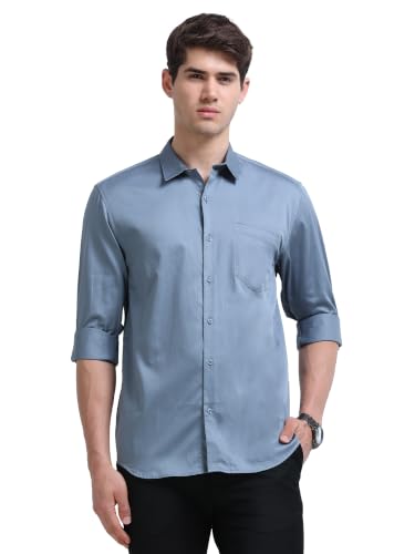 Image of Miraan Men's Satin Long Sleeve Casual Shirt (GASATIN)