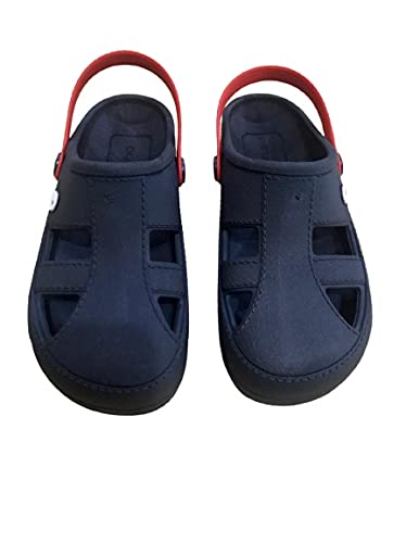 Sandália Sydney Babuch, Cartago Mini, Meninos, Azul/Vermelho, 32/33