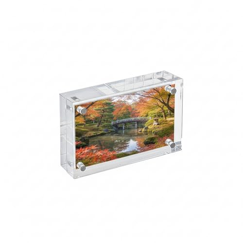 Azar Displays 104438 Acrylic Block Sign Holder 4.5" x 3" Vertical/Horizontal Frame by Azar Displays - Used condition - CA$30.20