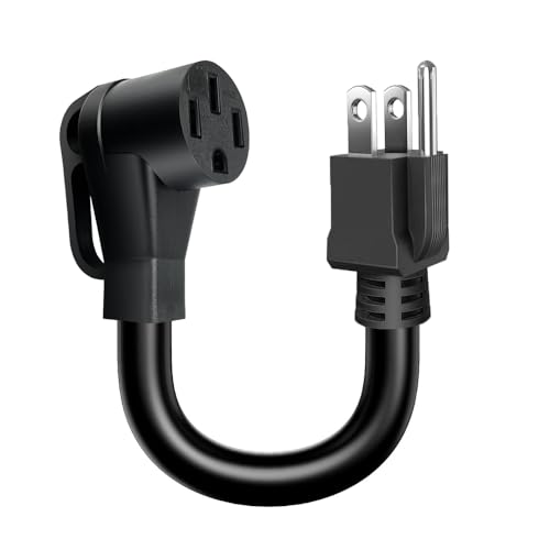 50Amp to 15Amp 110 Volt Adapter Cord, Nema 5-15P Male to 14-50R Female Power Connector for Level 1 EV Chargers (not for RVs), ETL Listed by air2yun - Used condition - US$14.04