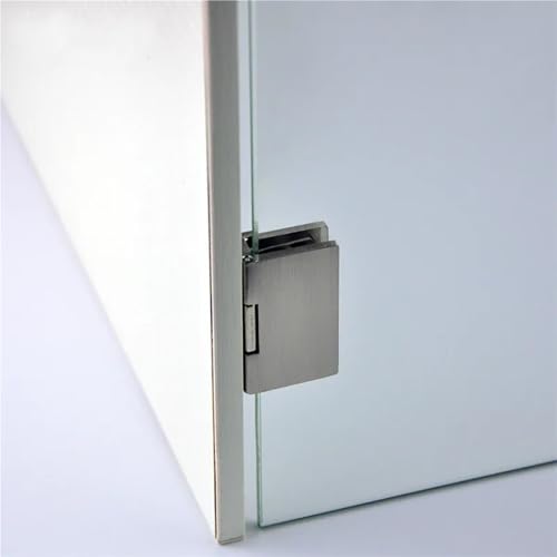 Charnière pour armoire en verre sans perçage petit modèle carré