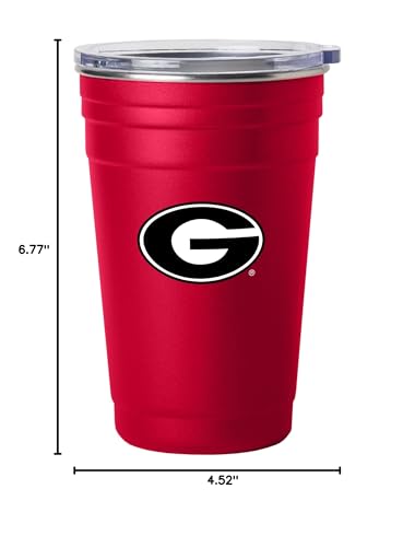 Image of Logo Brands NCAA 22 oz Stainless Steel Tailgate Cup -Double Wall Vacuum-Sealed Durable For Hot & Cold Drinks, Perfect for Gameday & Tailgating