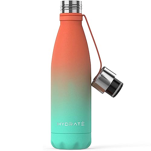 Hydrate Super Insulated Stainless Steel Water Bottle - 500Ml - Tropical Breeze - Bpa Free Metal Water Bottle, Drinking Hot Water Thermos, Reusable Water Bottle - 24 Hours Cold & 12 Hours Hot #TOP10