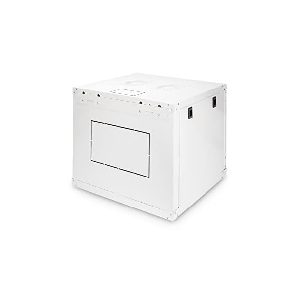 DIGITUS Netzwerk-Schrank 19 zoll 9 HE - Wandmontage - 450 mm Tiefe - Traglast 60 kg - Dynamic Basic - Glastür - Grau – Bild 4