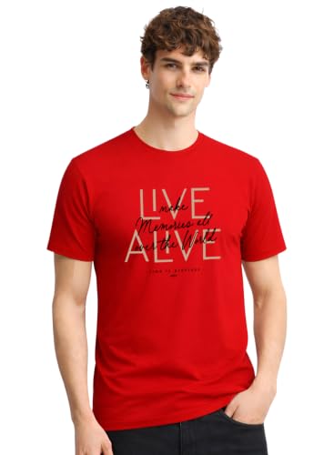 Image of ADRO Printed Tshirt for Men | Cotton Printed T-Shirt | Regular Fit Casual Mens T-Shirts | Premium Summer Tshirts