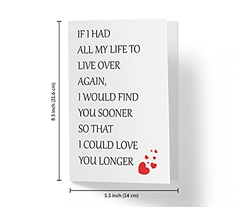 Sweet Birthday Card For Him Her, Large 5.5 X 8.5 Happy Birthday Card For Husband, Birthday Card For Wife - Birthday Card For Girlfriend Boyfriend - Karto - Love Sooner #TOP3