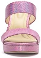 Jessica Simpson Women's Diza Platform High Heel Sandal Heeled, Iridescent, 9 | Image 1