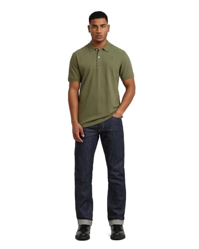 G-STAR Raw C.V. Men's Dunda Overdyed Slim Polo Shirt, Green, M 3