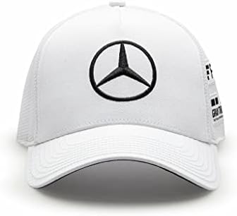 Mercedes AMG Petronas Formula One Team - Official Formula 1 Merchandise - Lewis Hamilton 2022 Team Trucker Cap - White - One Size