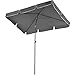 TecTake 800683 Parasol rectangulaire, de balcon de plage, inclinable et réglable, Protection UV 50+, 200 x 125 x 235 cm – plusieurs coloris –