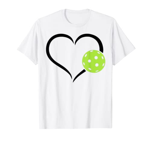 Deportes Pickleball Player Pickleball Lover Corazón Pickleball Camiseta