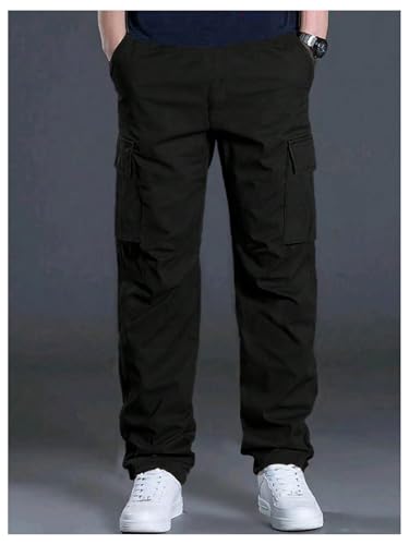 SOLY HUX Men's Cargo Pants Classic Straight Leg Hiking Outdoor Pants with Pockets Streetwear2