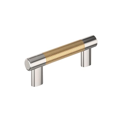Amerock 3" or 3-3/4" Esquire Polished Nickel/Champagne Bronze Drawer Pull by Amerock - Used condition - US$14.35