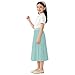 Girls Summer Chiffon Pleated Maxi Skirt Elastic High Waisted Elegant A-Line Long Swing Uniform Skirts for 3-13 Years