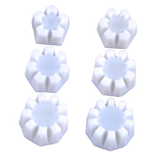 HOMSFOU 6Pcs Flower Pour Cup Reusable Pour Painting Tool for Floral Art Flexible Design with Isometric Grooves for Oil Painting Lovers and Creative Projects