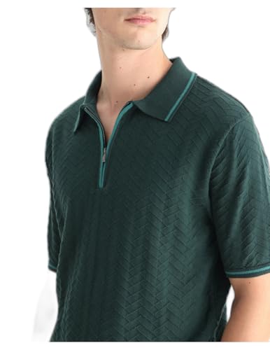 Image of Rare Rabbit Regular fit Textured Polo