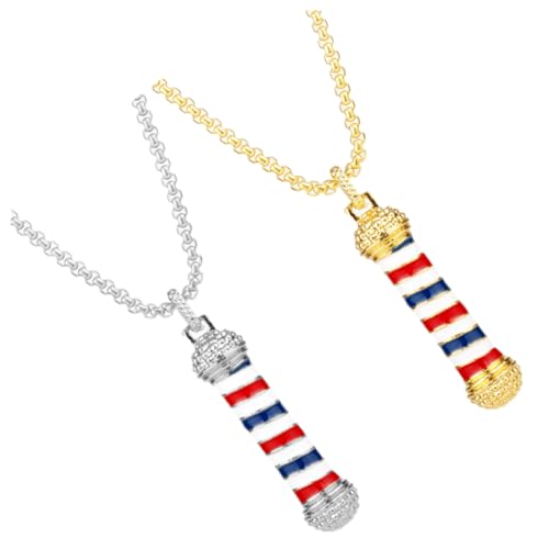 El mejor review de Lamparas colgantes de madera al mejor precio. 37 PRETYZOOM 2 Piezas collar con colgante con logo barbería collar con colgante lámpara salón collar decorativo Collar lámpara peluquería Colgante lámpara peluquería Moda