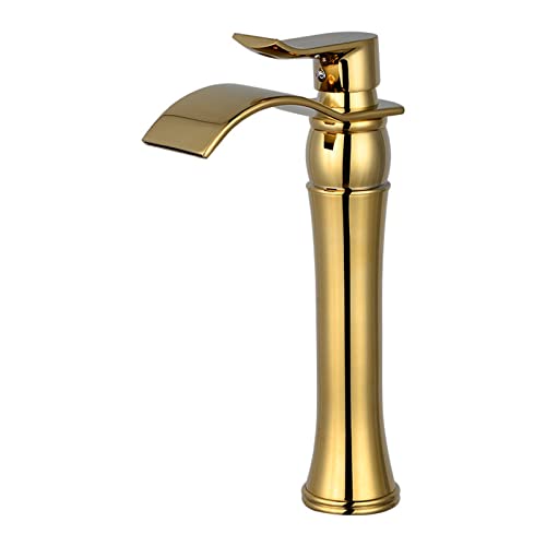 Mitigeur cascade en laiton pour vasque haute de salle de bain moderne