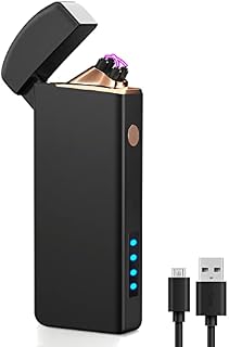 Coquimbo Electric Lighter Valentines Day Gifts for Men, USB Rechargeable Arc Lighter Windproof Flameless Plasma Lighter with Battery Display, Birthday Gifts for Men, Women, Him, Her