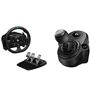 Logitech G G923 Trueforce Racing Wheel - PlayStation 4, PlayStation 5 and PC Logitech 941-000119 G Driving Force Shifter,Black