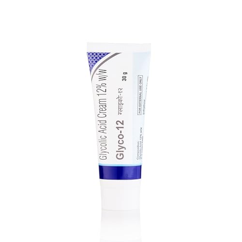 Image of Glyco 12 Glycolic Acid 12% Cream for Pigmentation, Dark Spots, Acne Marks & Uneven Skin Tone | Dermatologist-Recommended for Skin Renewal, Clarity & Even Tone- 30gm (Pack of 3)