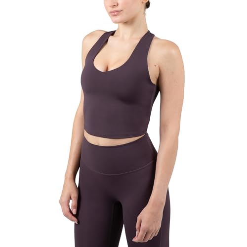 Image of YITTY Active Sports Bra Tank, Tank Top for Women with Built-in Bra, Racerback, Removable Cups, Low-Impact Yoga and Gym