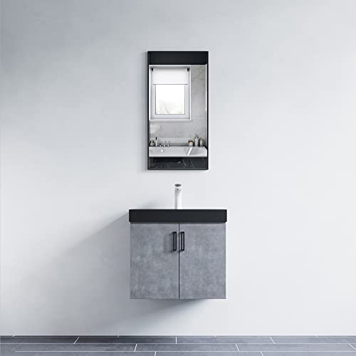 Dowell 31" H X 16" W Black Rectangle Mirror For Wall Aluminium Framed Bathroom Mirror Wall Mounted Vanity Mirror,Hangs Vertically Or Horizontally #TOP1