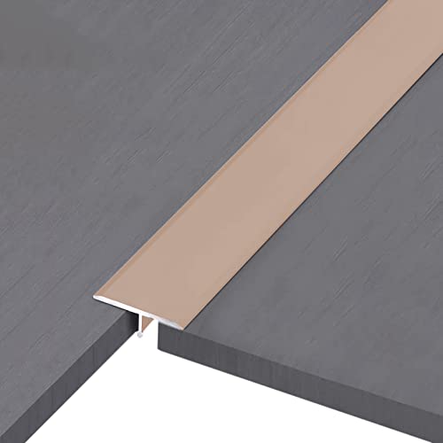 RLKHXBS Floor Transition Strip Metal, 40mm Wide T Molding Strips Black Grey White Gaps Cap/Cinch Seam Cover for Laminate Vinyl Flooring, Self Adhesive Edging Interval/Trim