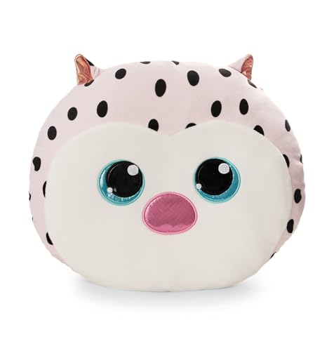 NICI Kissen GLUBSCHIS Eule Lowidou 35x30cm - rosa - Flauschiges Kuscheltierkissen für Jungen, Mädchen, Babys und Kuscheltierliebhaber, ideal für...