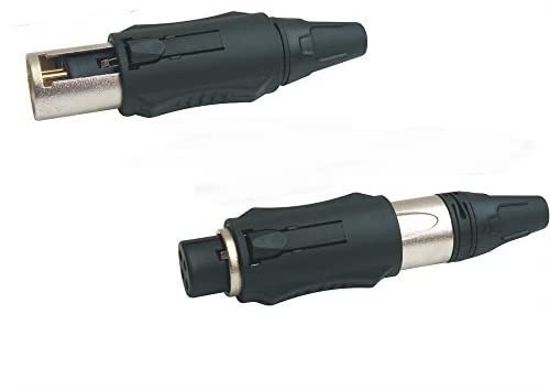 MX XLR 3‑Pin Unisex Mic Connector – Slide‑Switch Male/Female in One, Rhodium‑Plated, 6‑8 mm Cable, Pro Audio Adapter-image-19